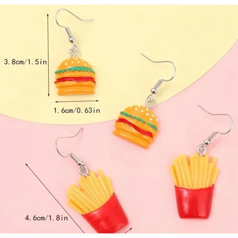 Burger & Fries Earrings Bundle